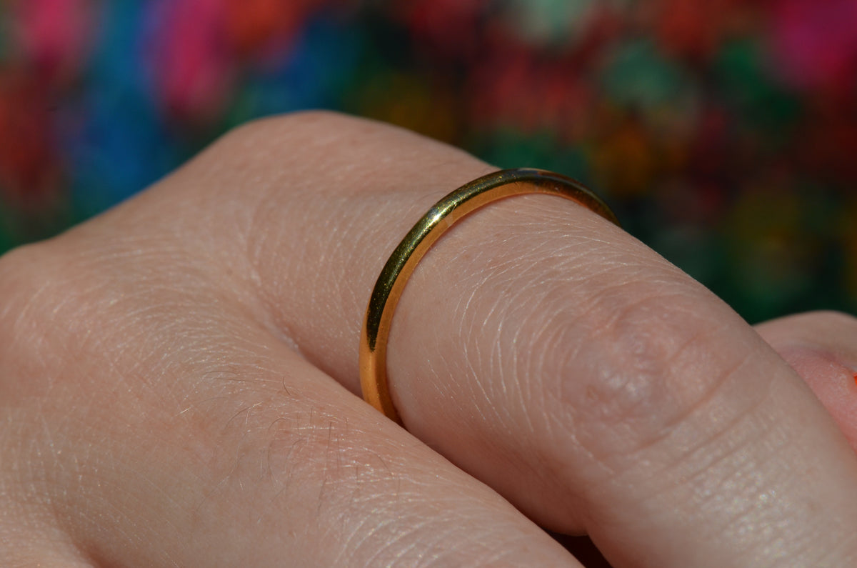 Narrow Estate 22k Band Size 10