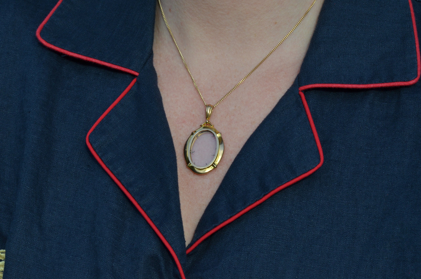 Warm Antique Glass Locket