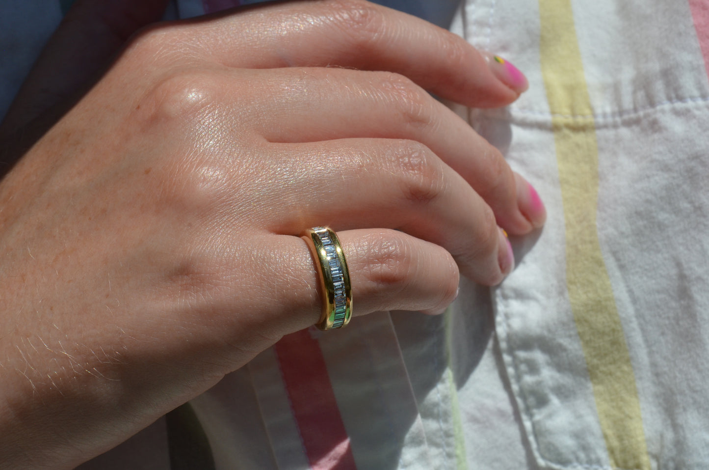 Bold Baguette 2/3 Eternity Band
