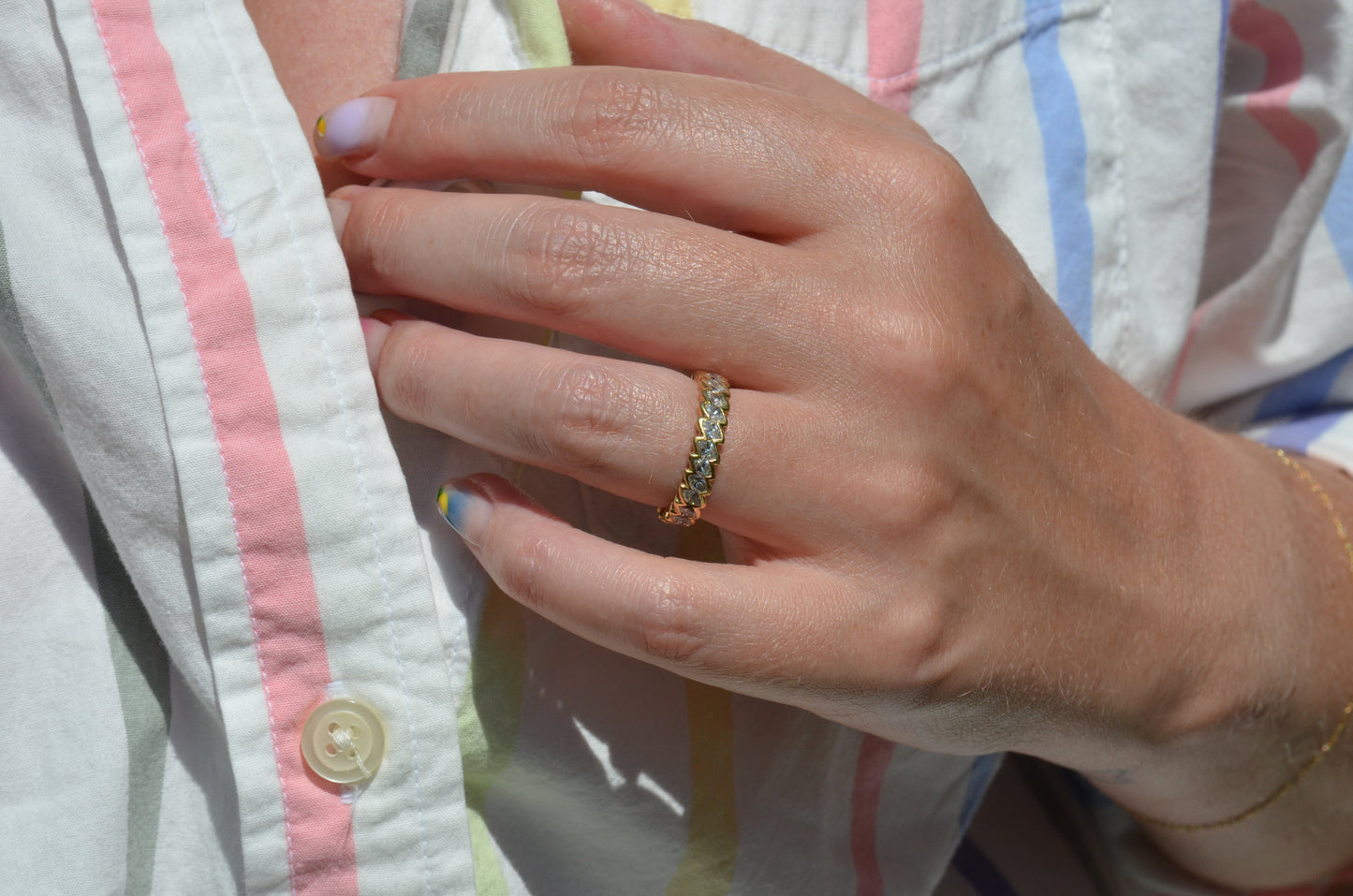 Sensational Diagonal Marquise Eternity Band