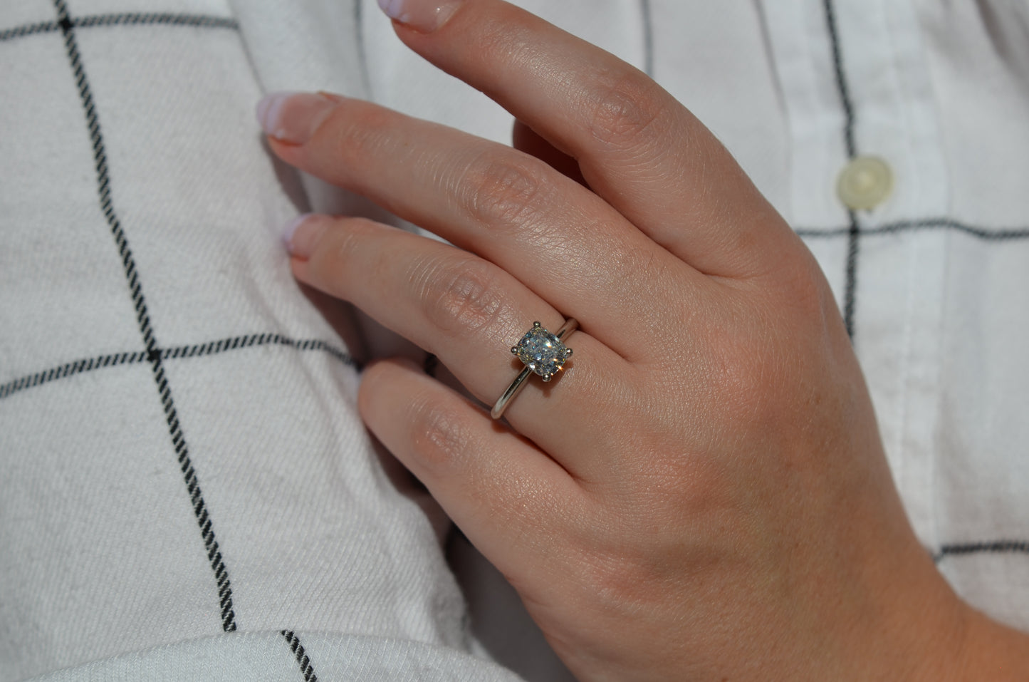 Luminous Old Cushion Diamond Solitaire