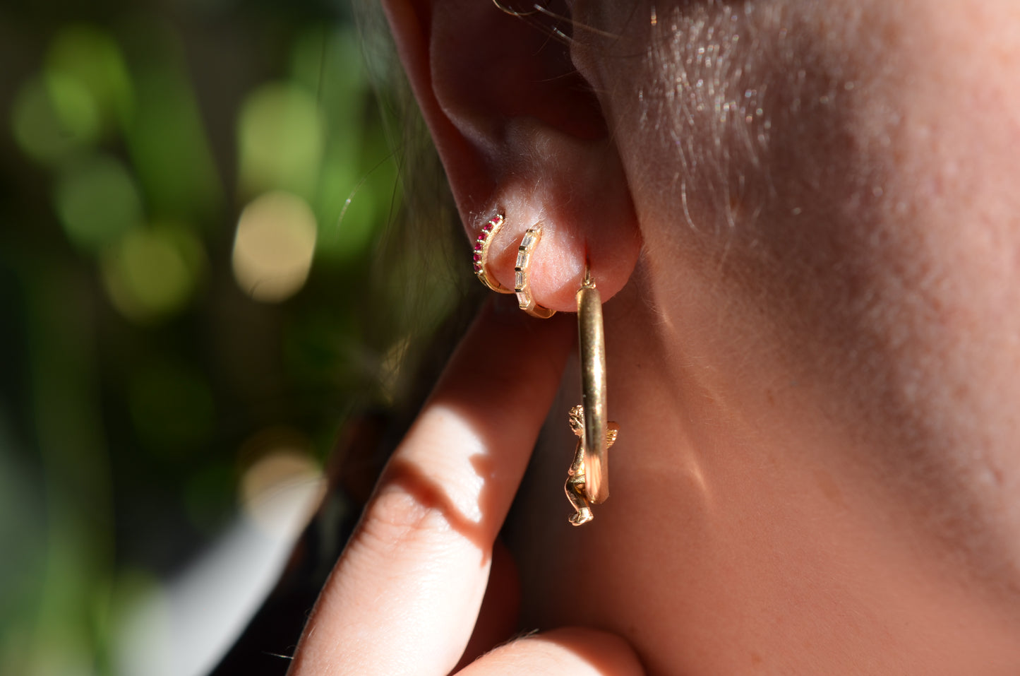 Heavenly Vintage Cherub Hoops