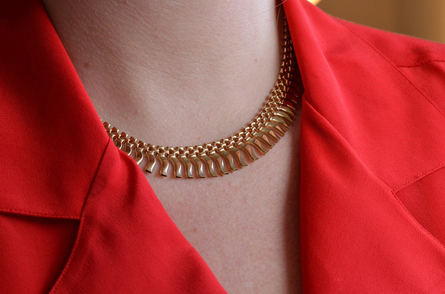 Dramatic Vintage Fringe Necklace