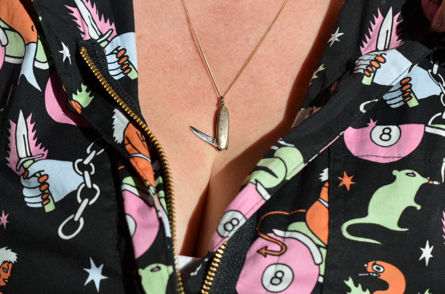 Warm Vintage Pocketknife Charm