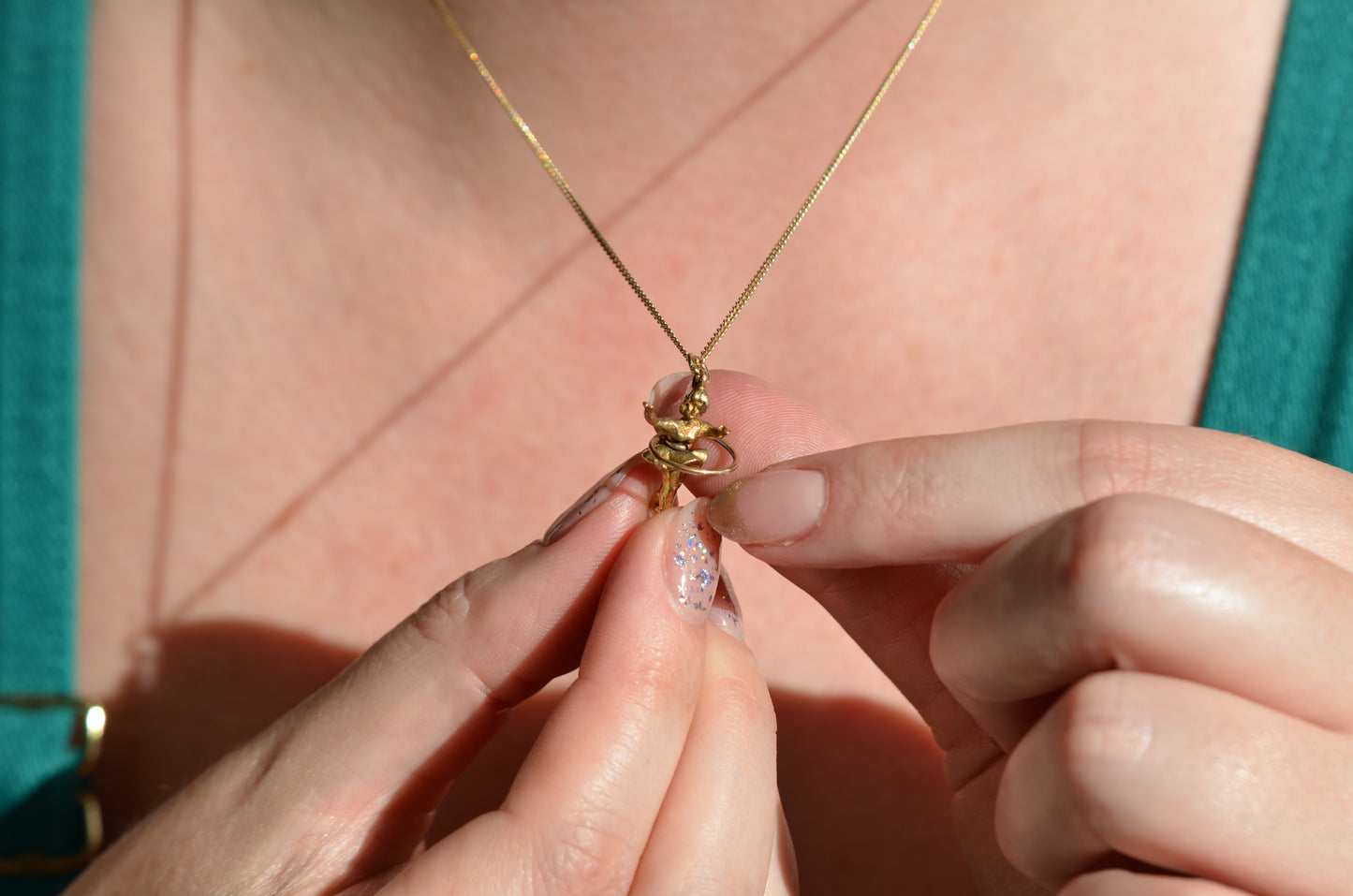 Playful Vintage Hula Hooping Charm