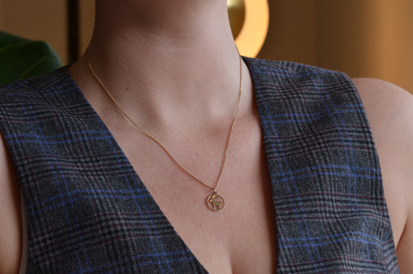 Vintage Cutout Capricorn Charm