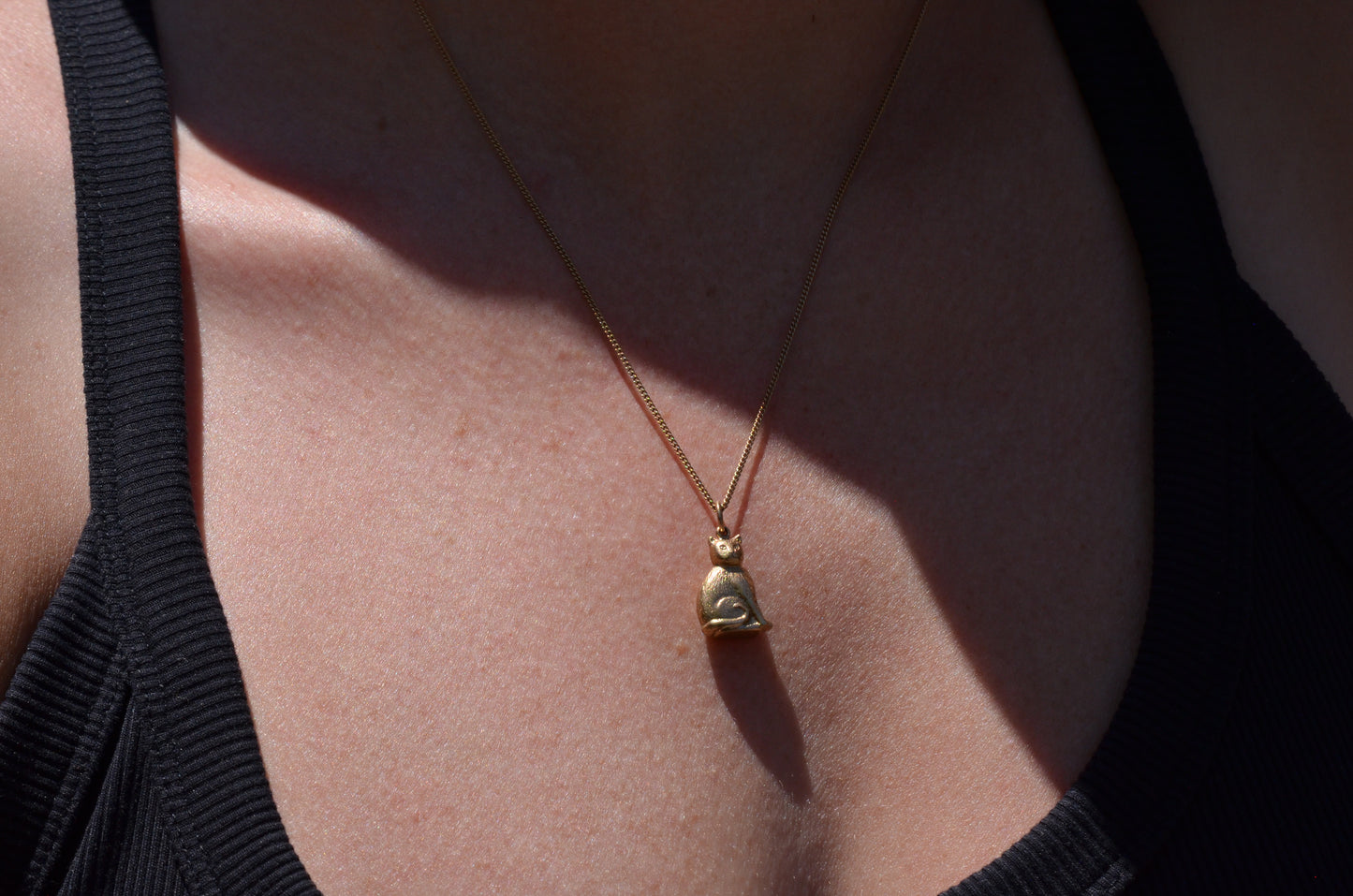 Coy Vintage Cat Charm