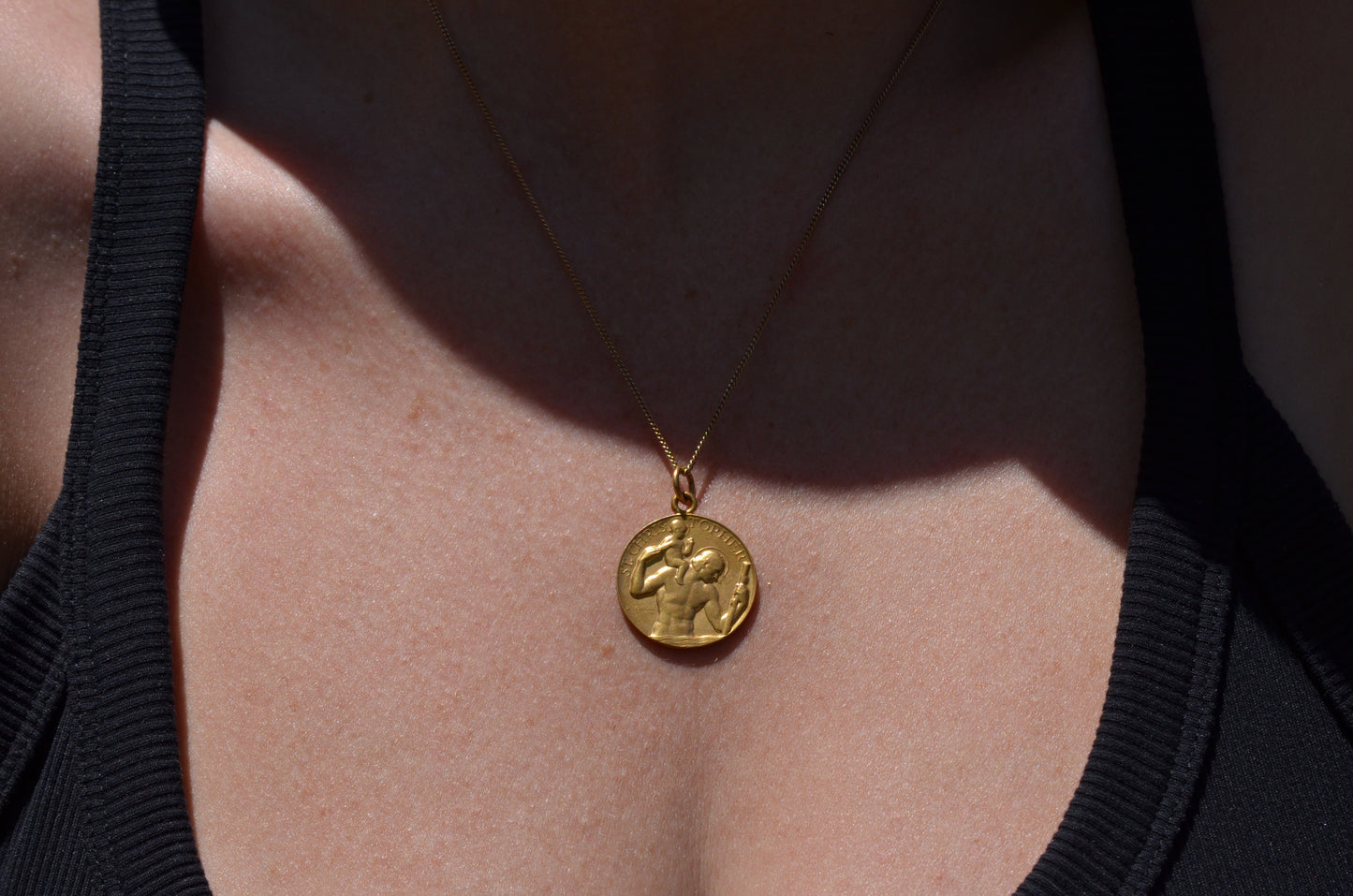 Dreamy Midcentury P. Vincze St. Christopher Medallion