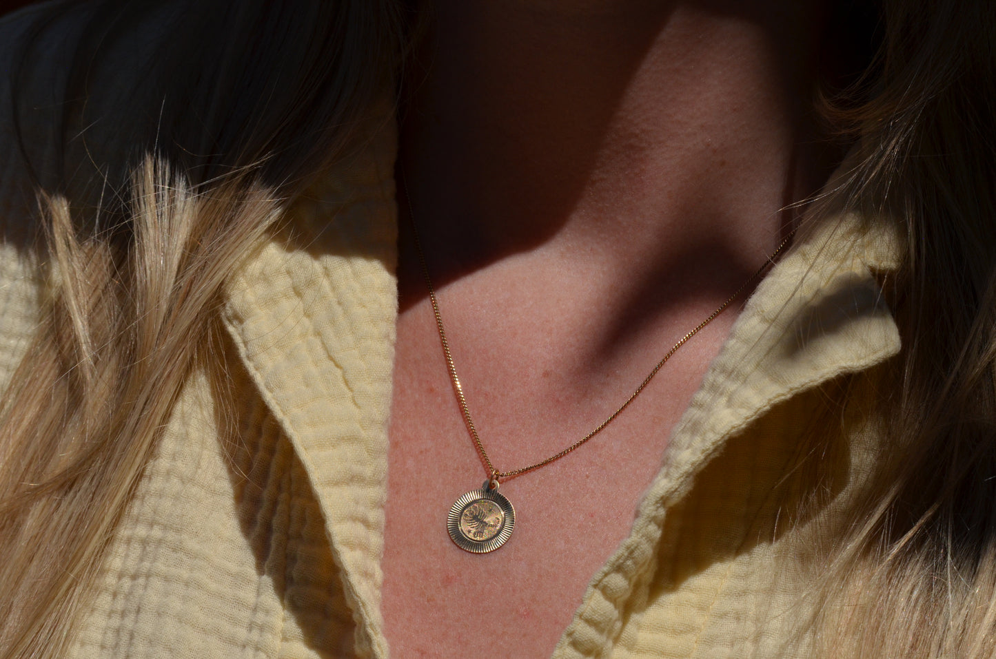 Fluted Scorpio Medallion Charm