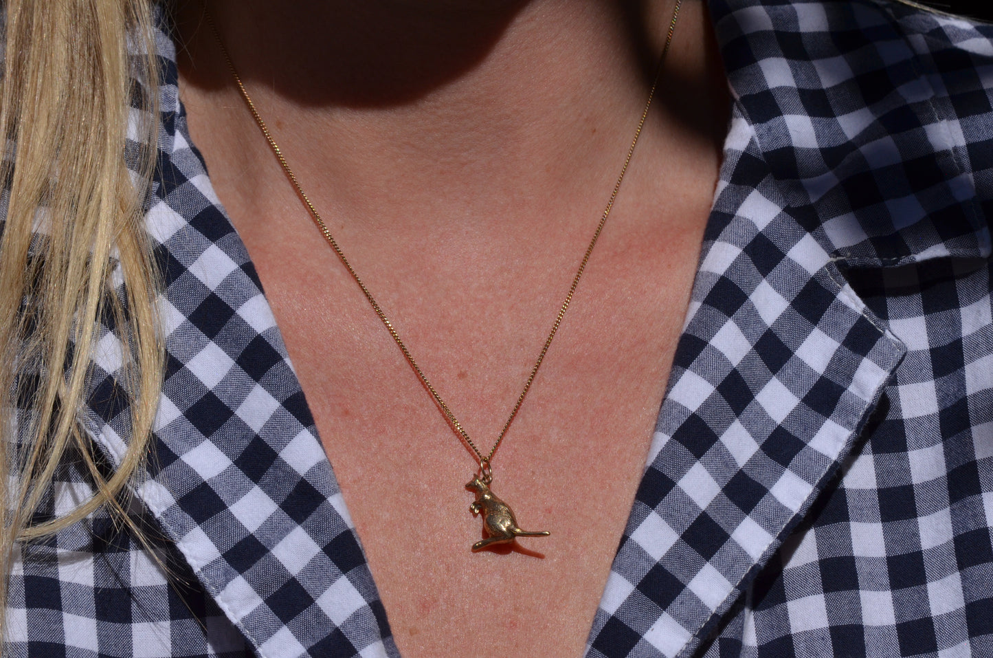 Vintage Gold Kangaroo Charm