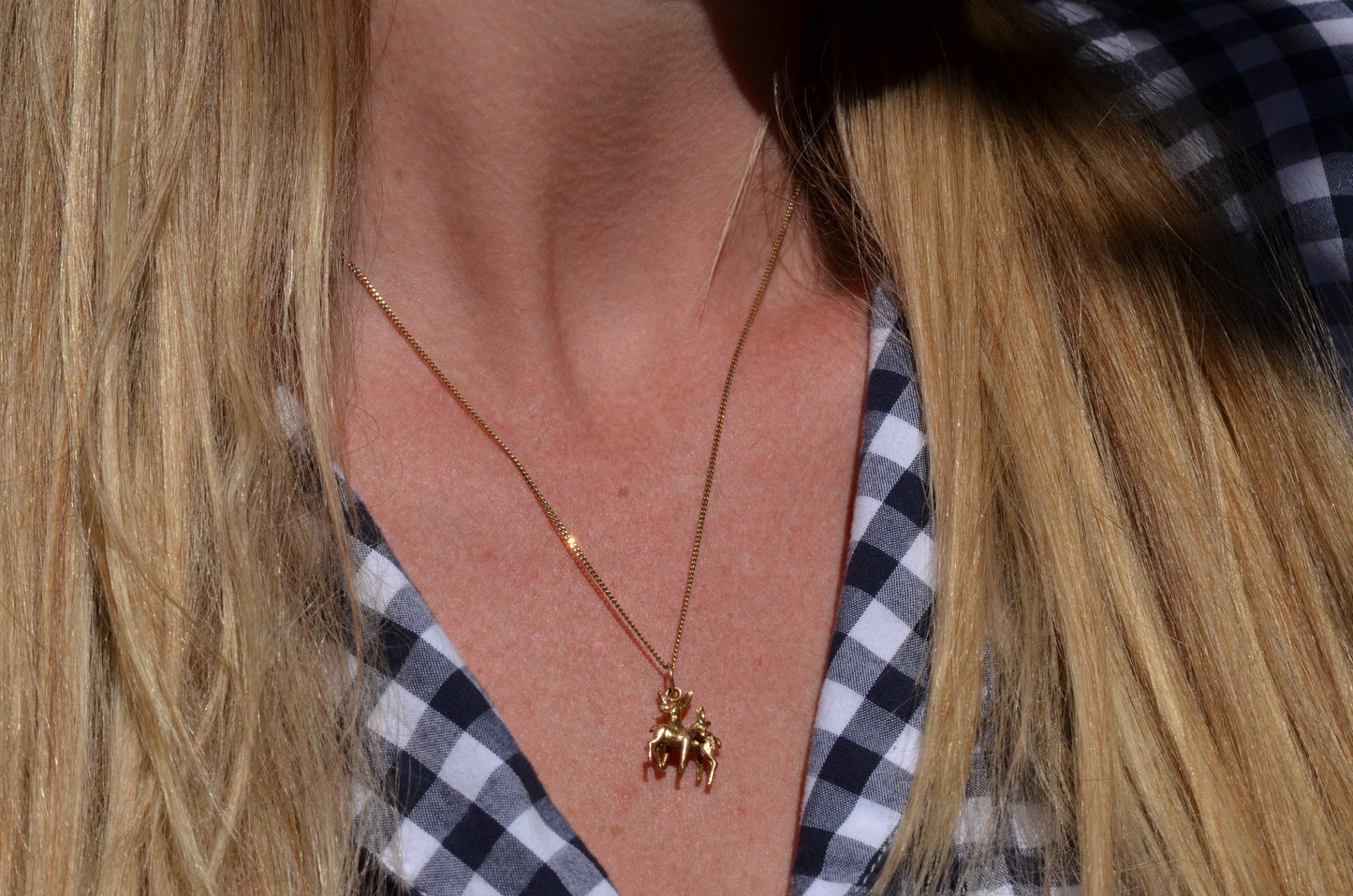 Tender Doe and Fawn Charm