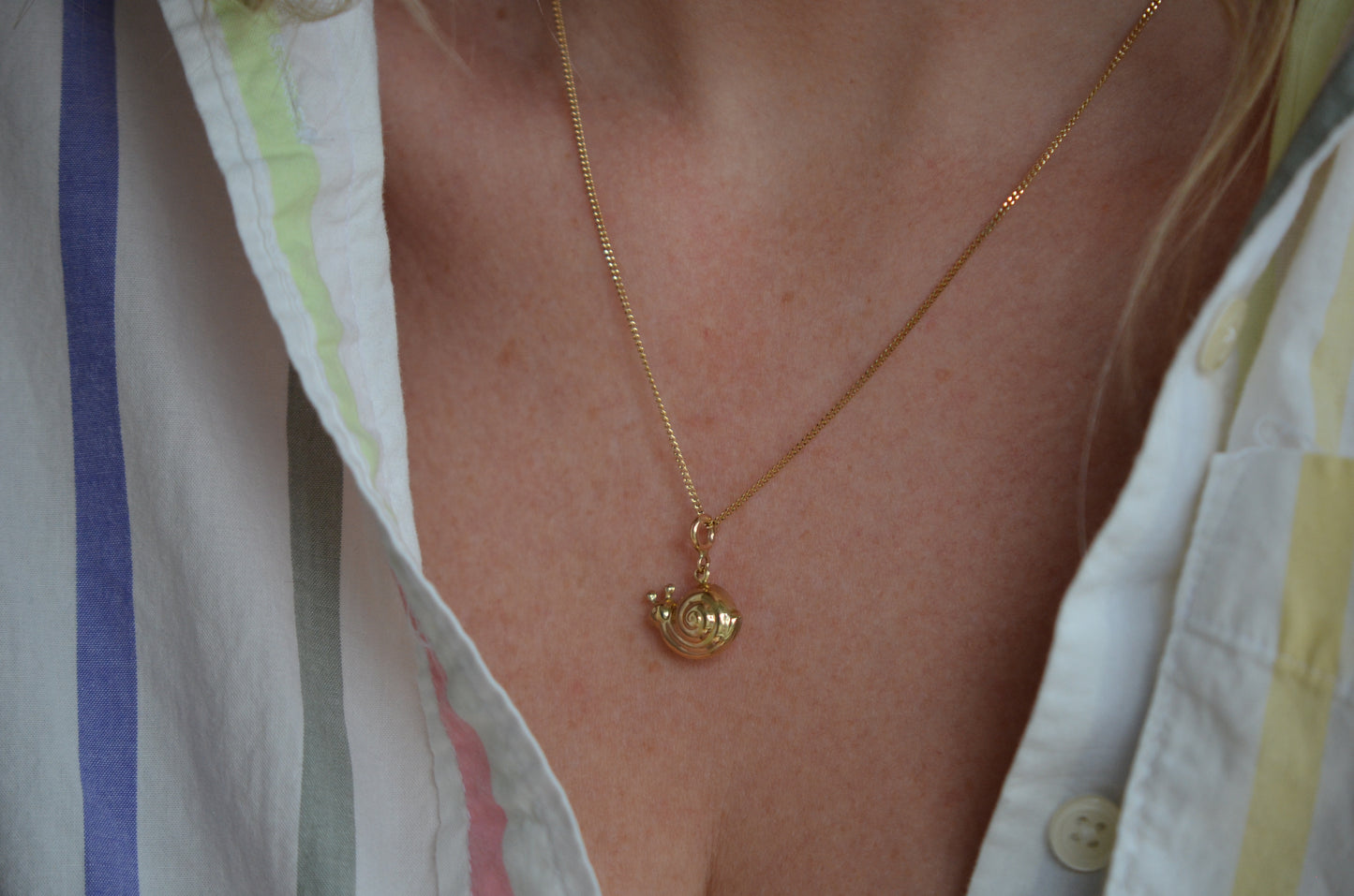 Puffed Estate Snail Charm