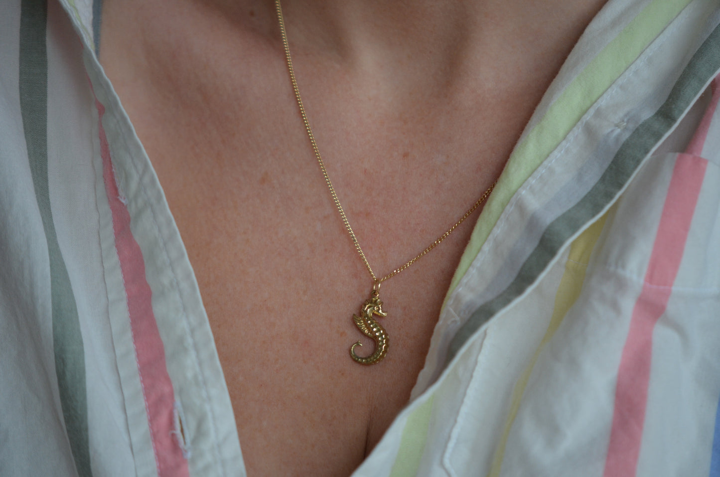 Shimmering Seahorse Charm