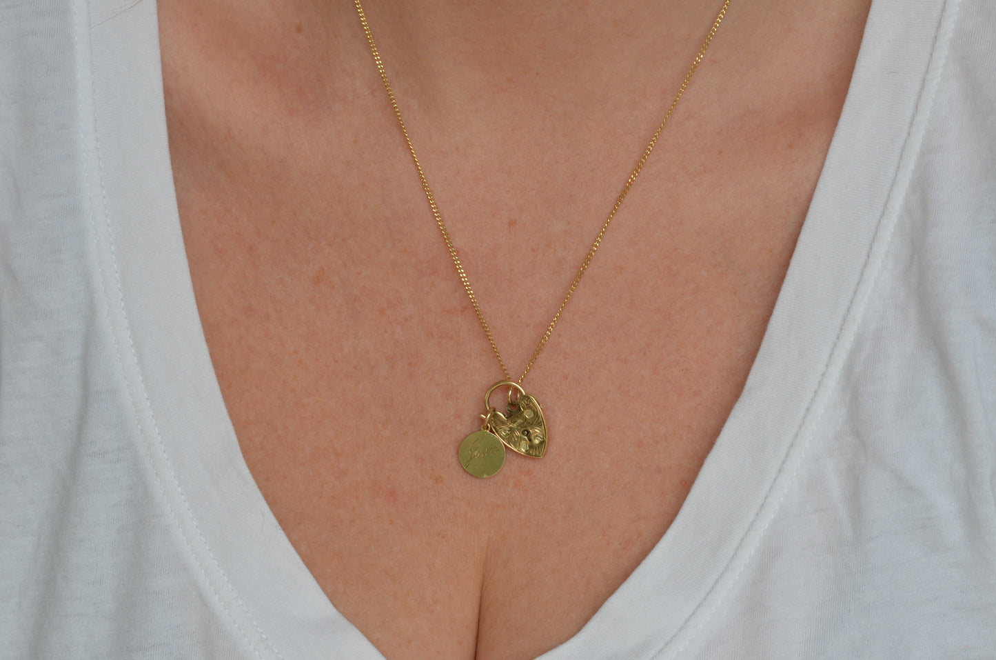 Embellished Midcentury Heart Padlock