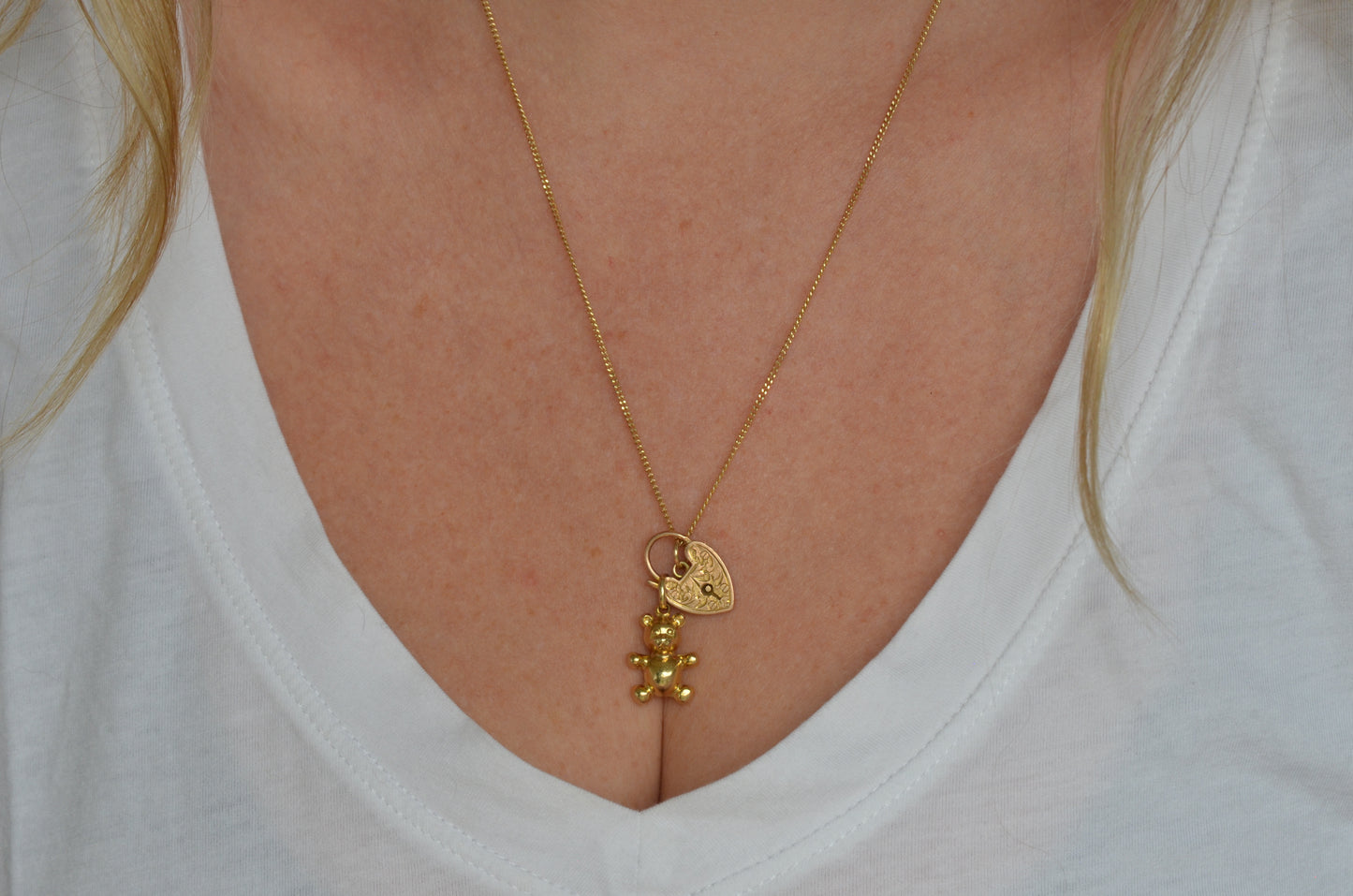 Lovely Engraved Vintage Heart Padlock