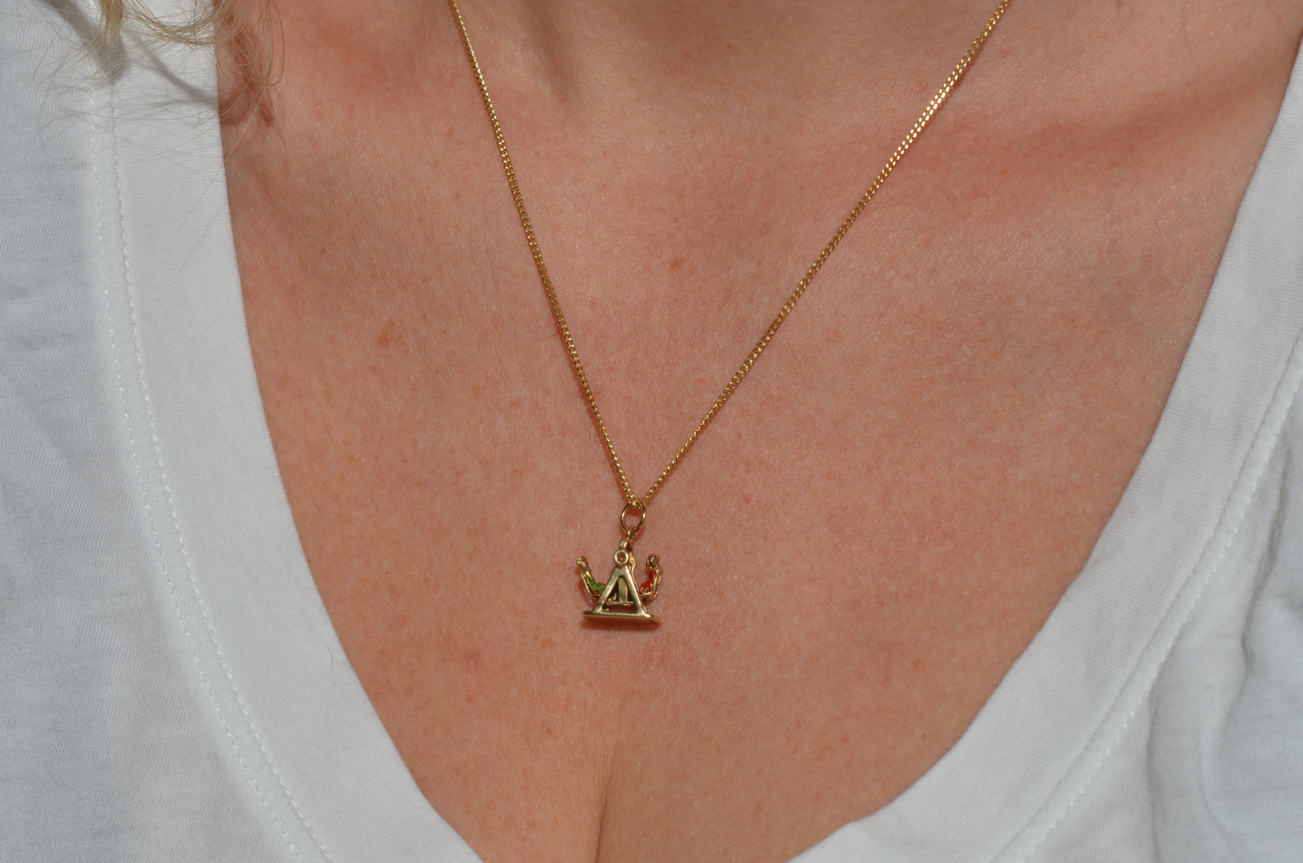 Playful Enameled Swing Charm