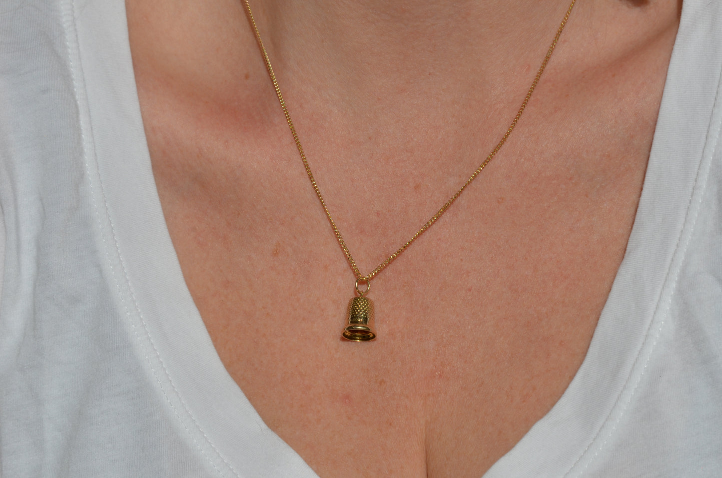 Solid Gold Thimble Charm