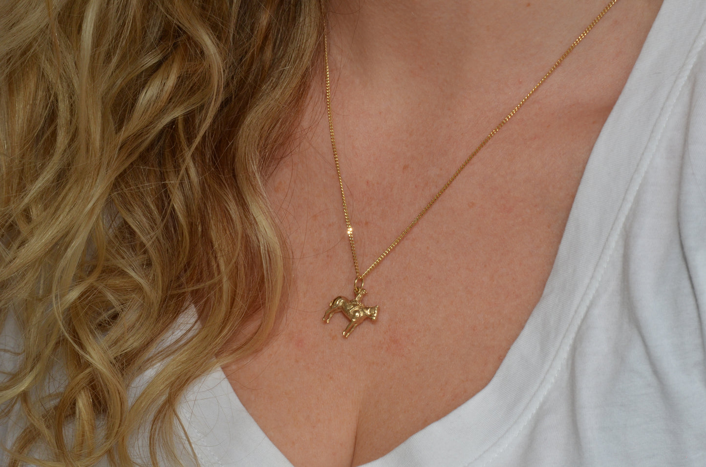 Solid Horse and Rider Charm