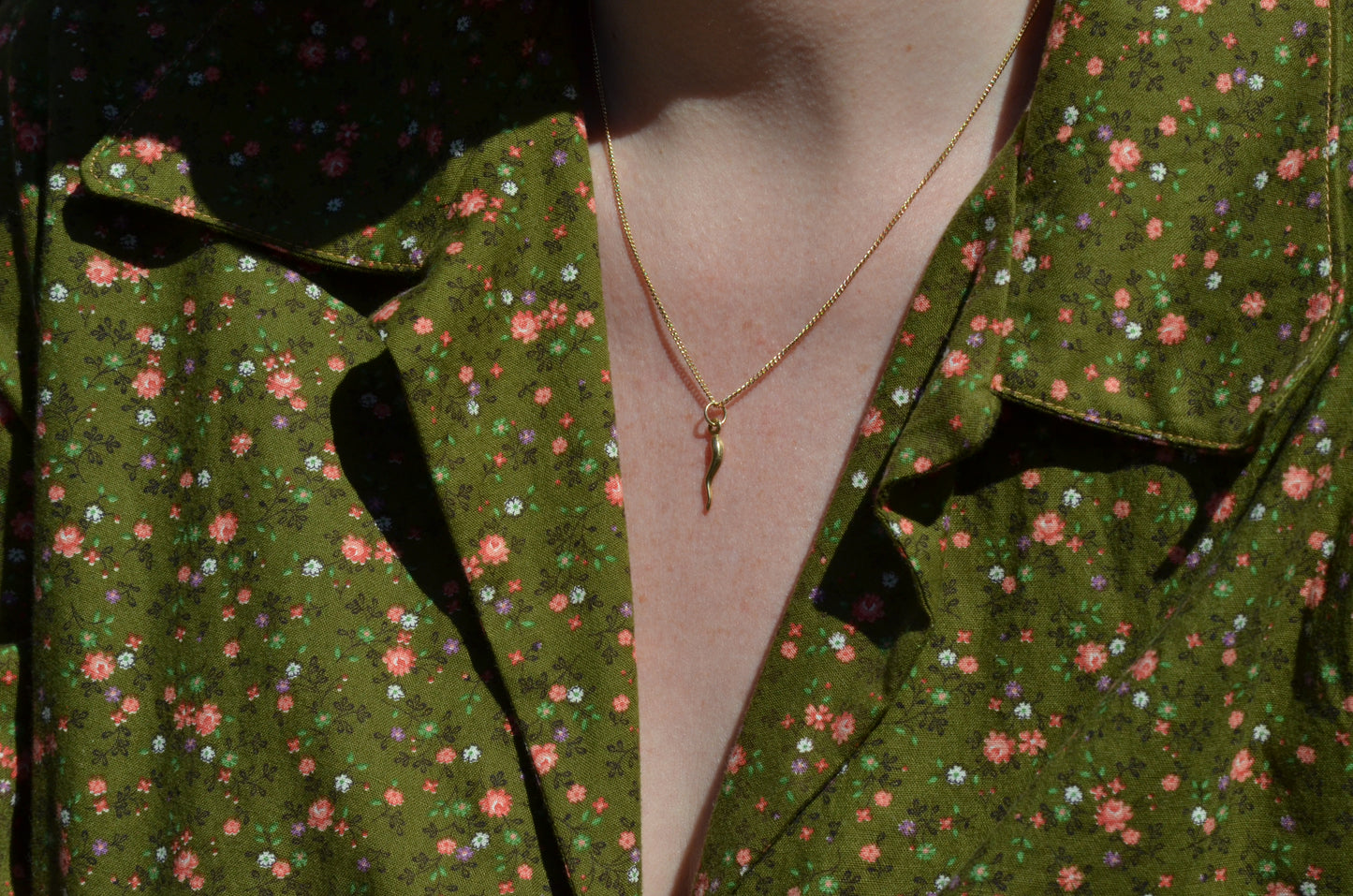 Long Cornicello Charm