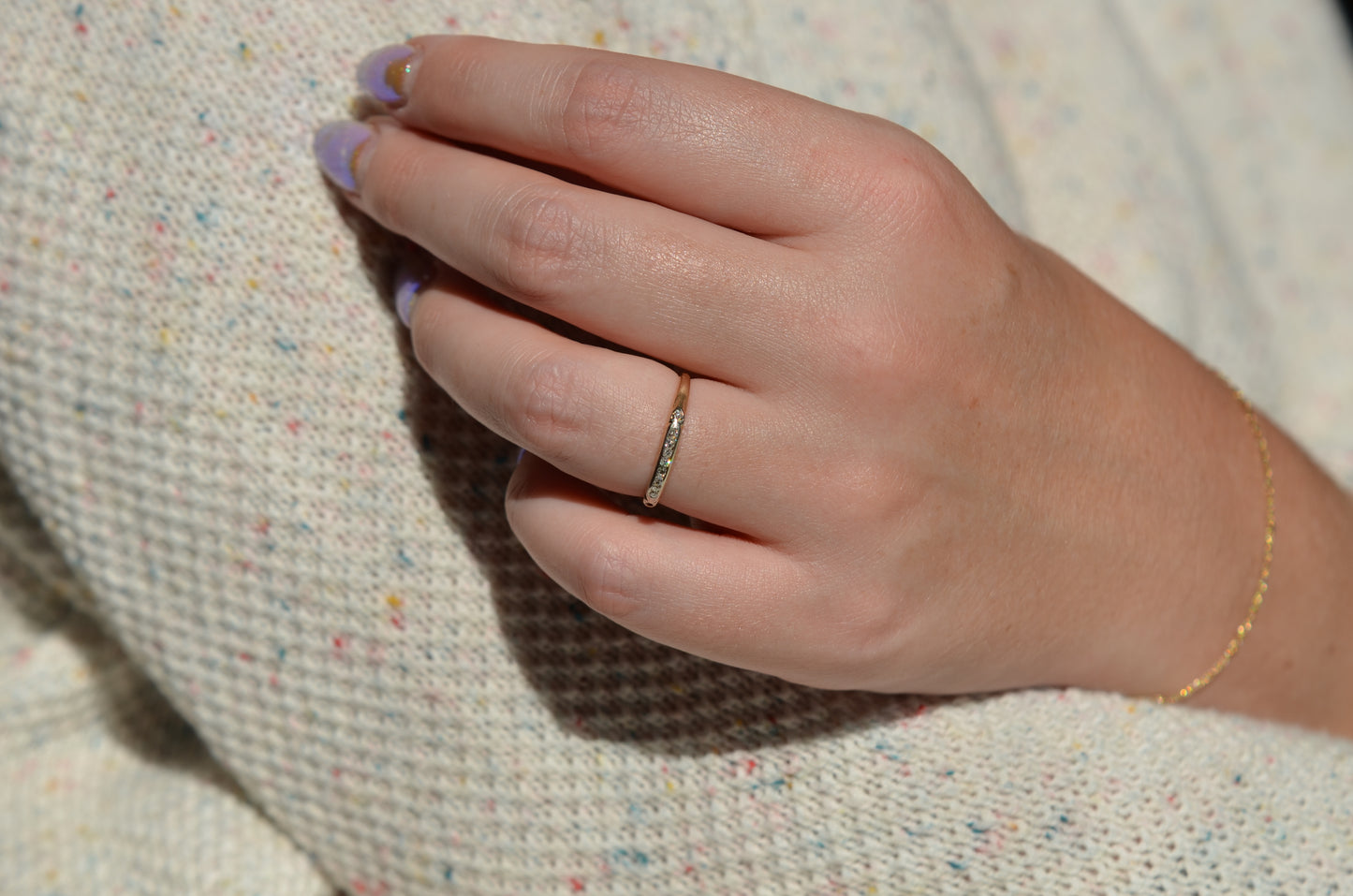 Demure Vintage Diamond Band