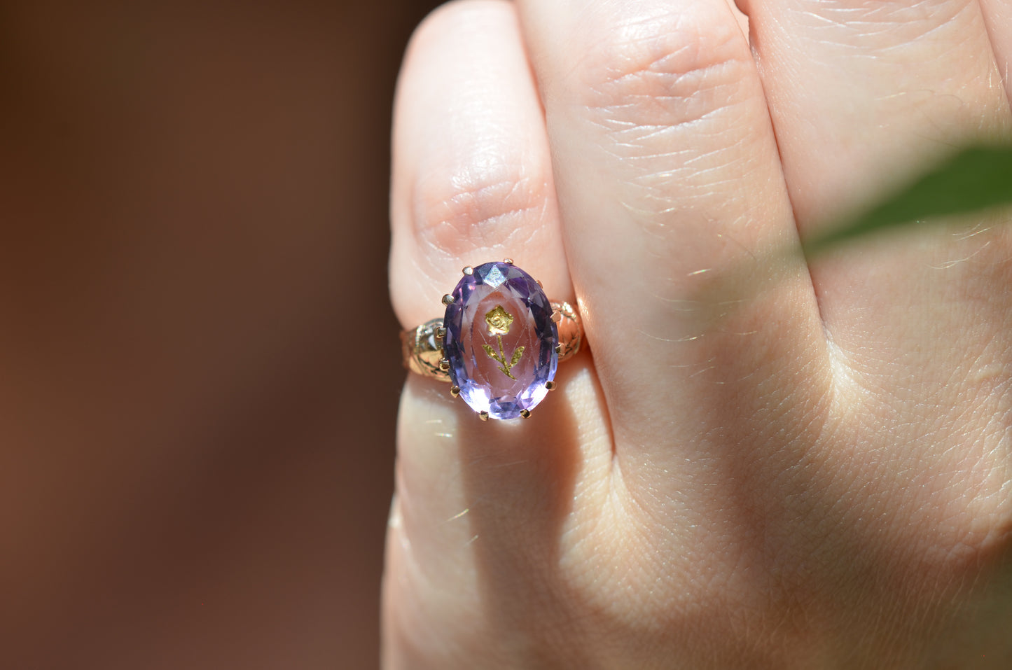 Darling Antique Rose Of Sharon Ring