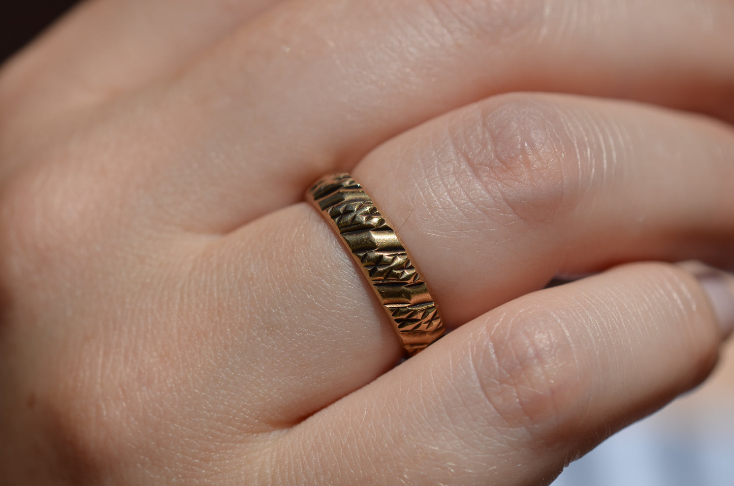 Rich Textured Vintage Eternity Band