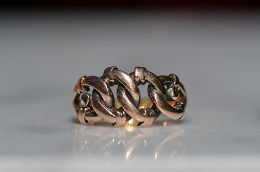 Warm Antique Knot Ring