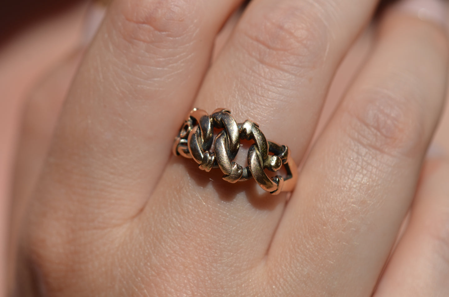 Warm Antique Knot Ring