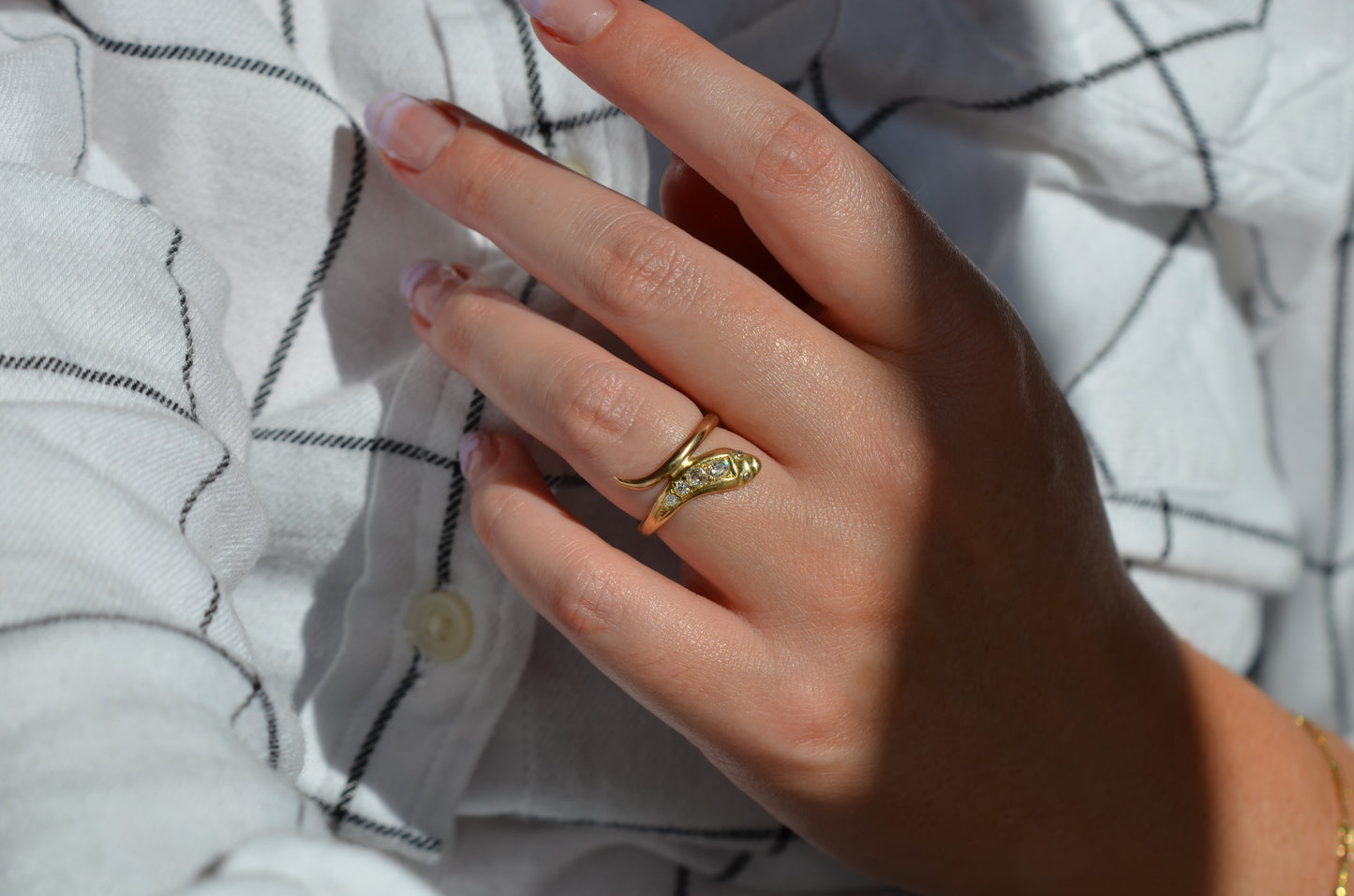 Sinuous Antique Snake Ring