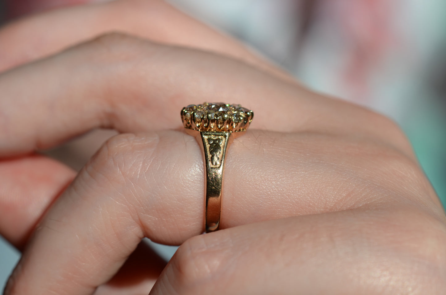 Chunky Antique Navette Ring