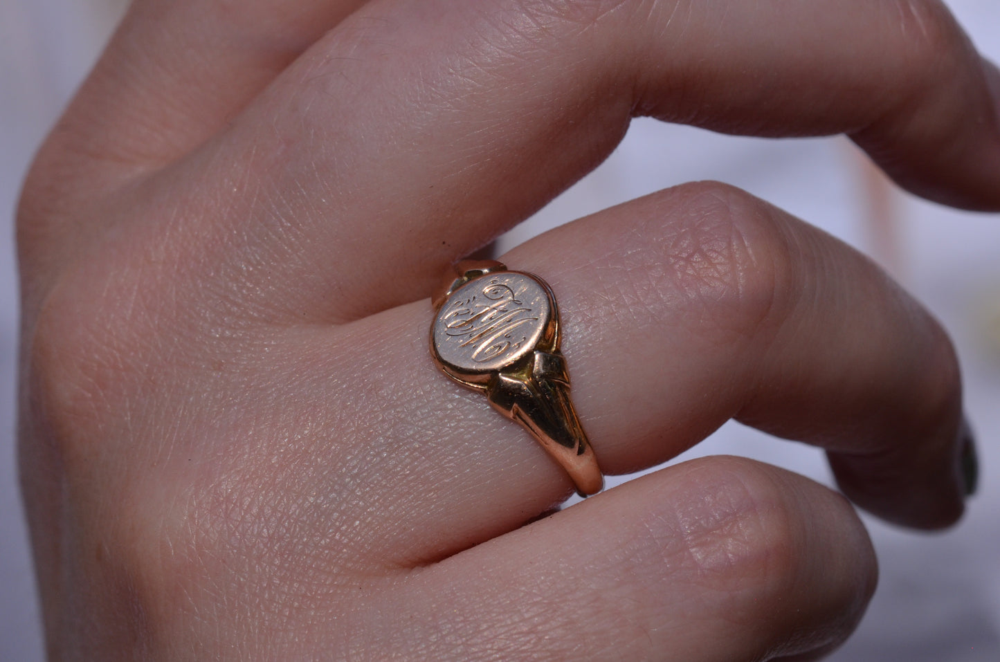 Warm Near-Antique Signet Ring FM