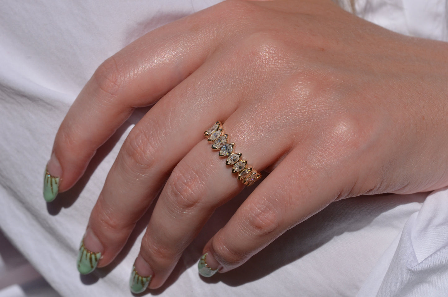 Staggering Marquise Diamond Eternity Ring