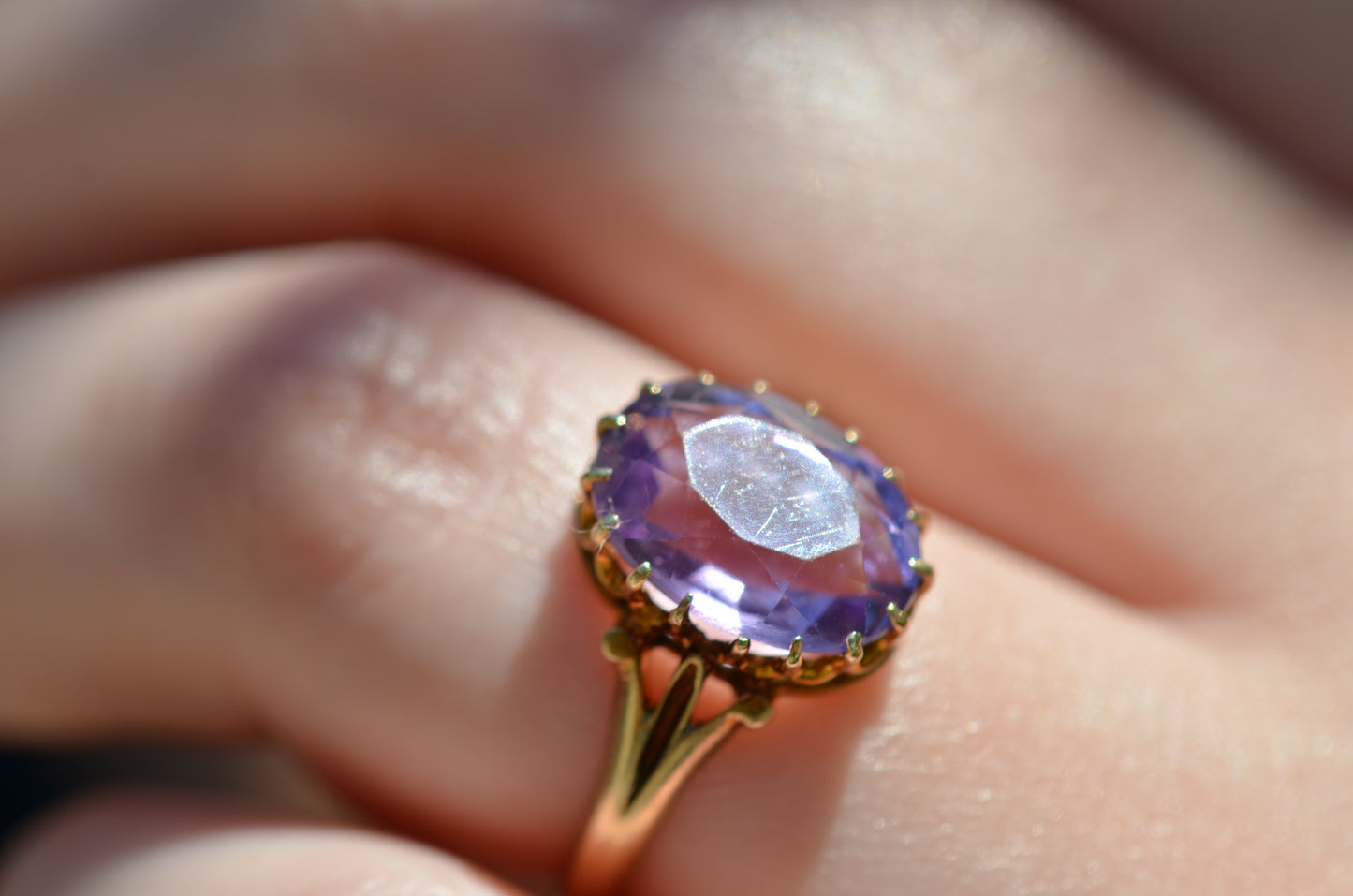 Pale Antique Amethyst Ring