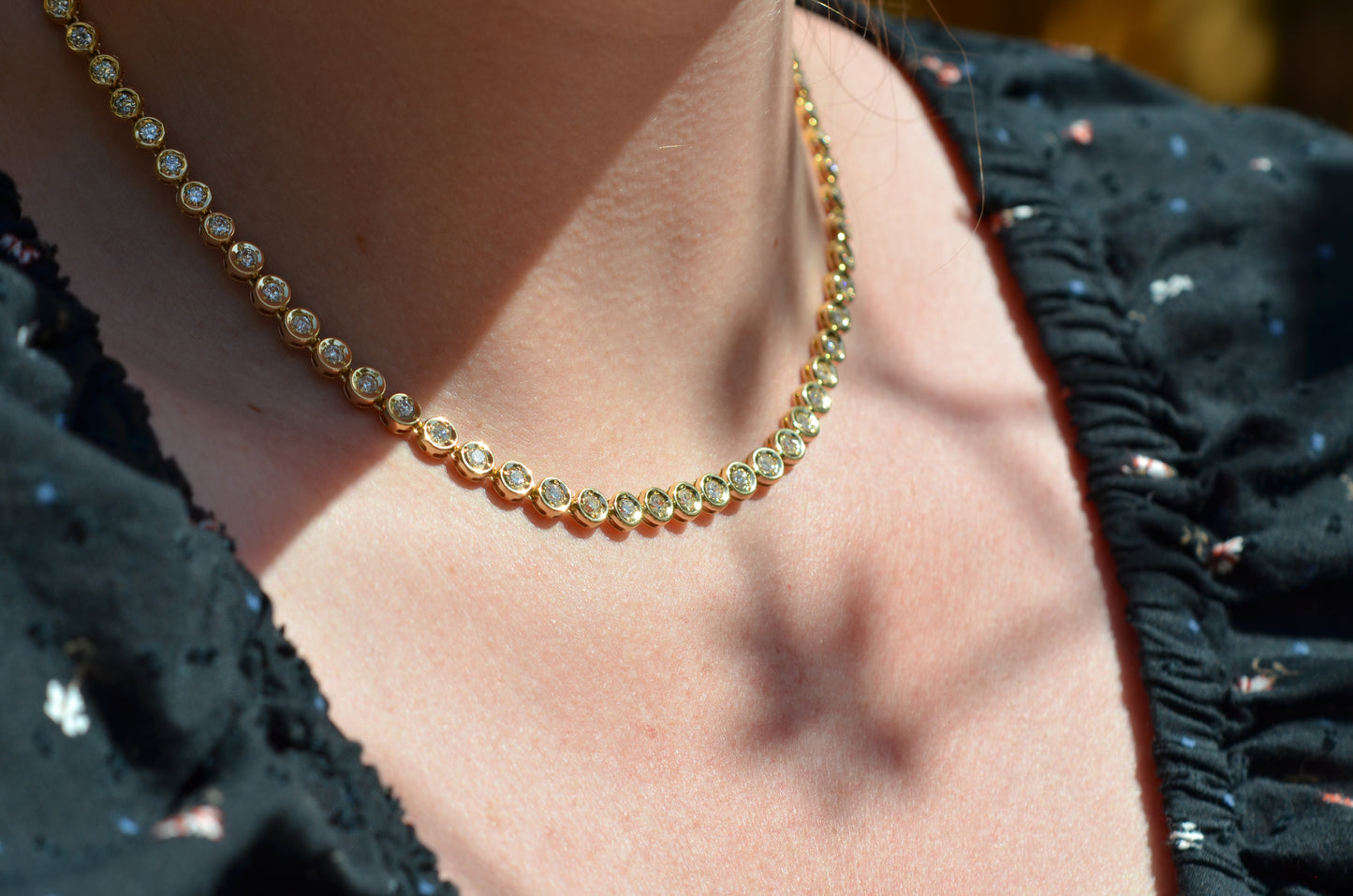 Divine Estate Diamond Tennis Necklace
