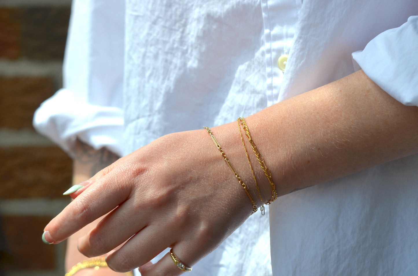 Dynamic Edwardian Trombone Bracelet