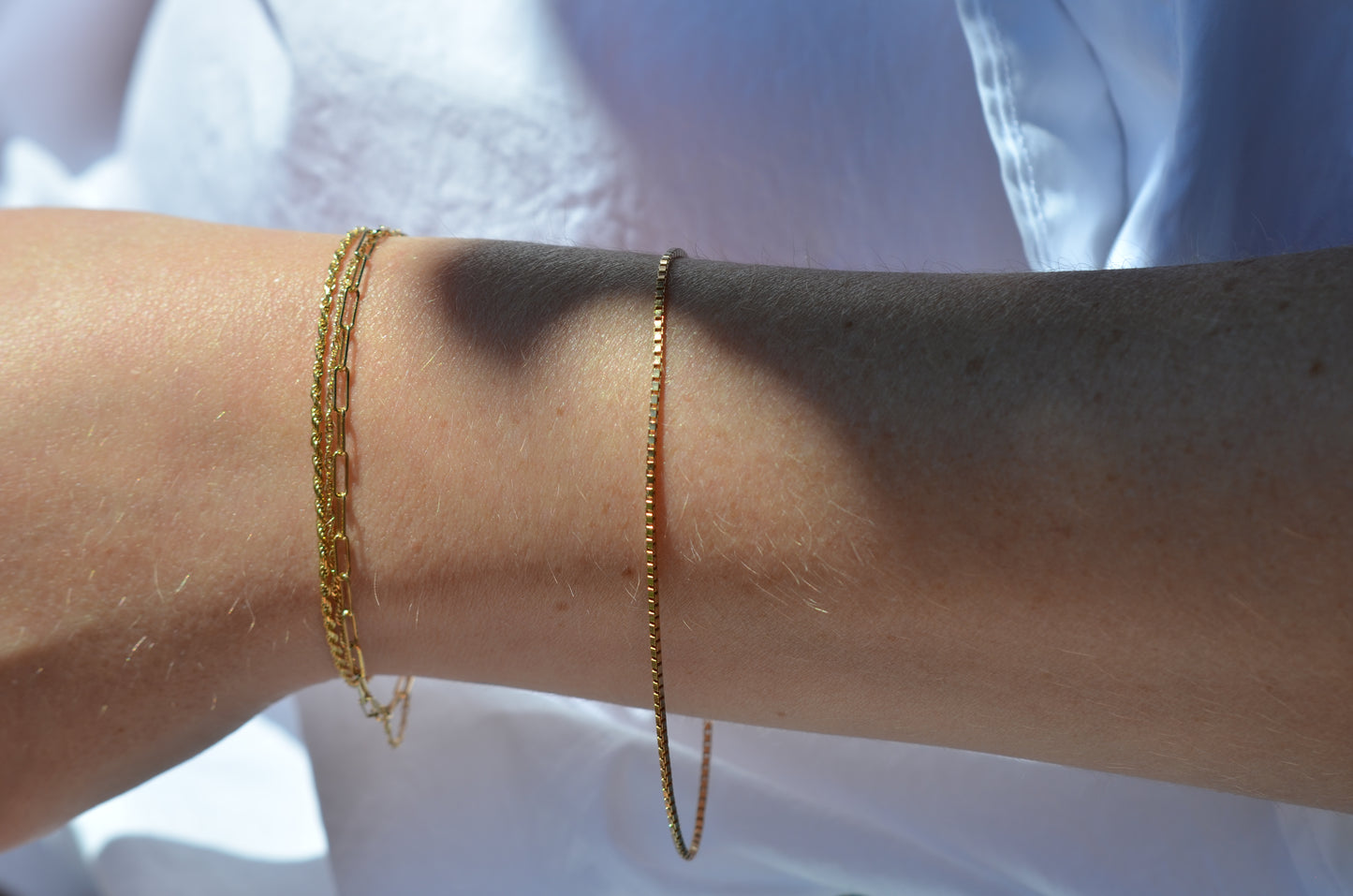 Sleek Estate Box Chain Bracelet