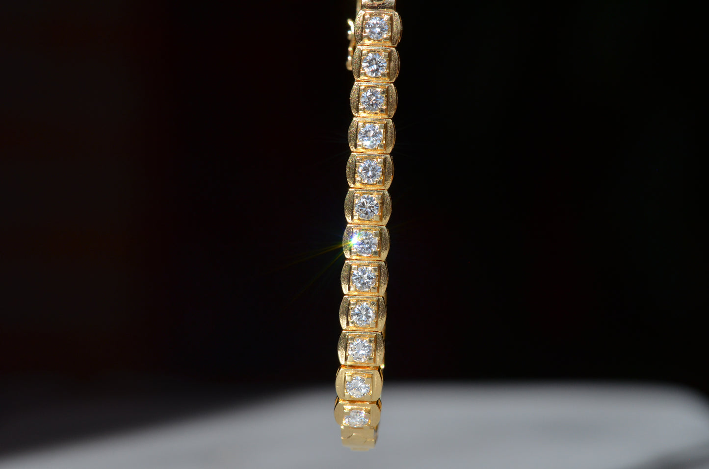 Gorgeous Vintage Diamond Panel Bracelet