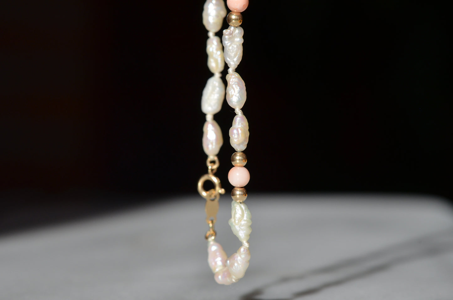 Bright Estate Pearl and Coral Bracelet