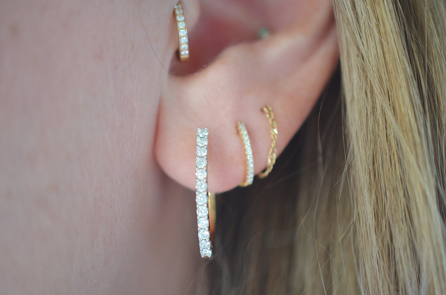 Estate Diamond Hoops