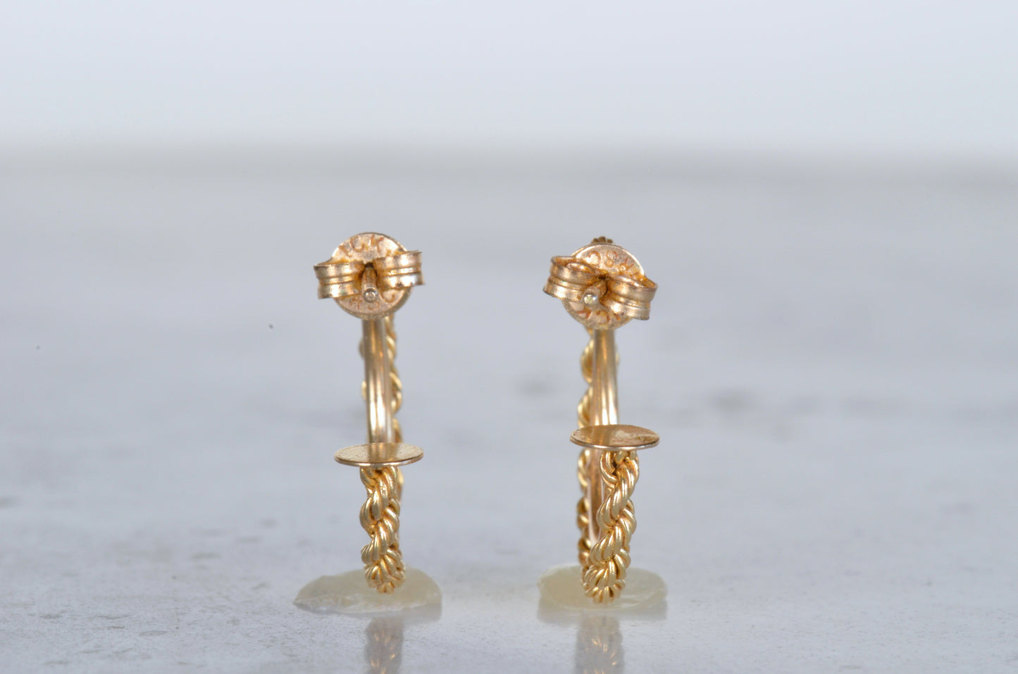 Twisted Rope Gold Estate Hoops