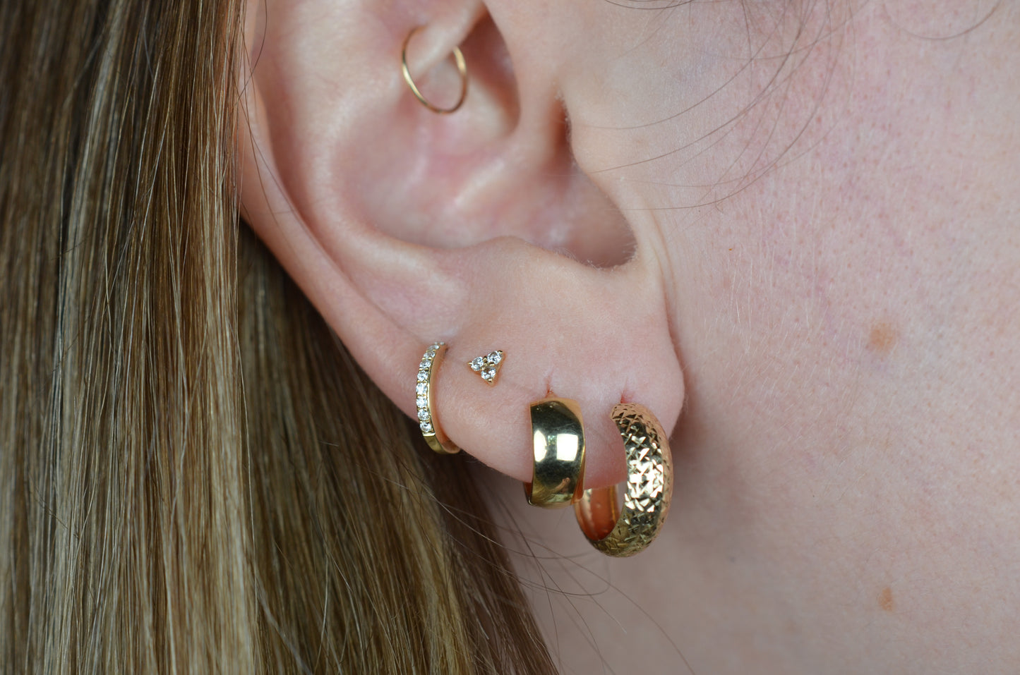 Eye-Catching Textured Estate Hoops