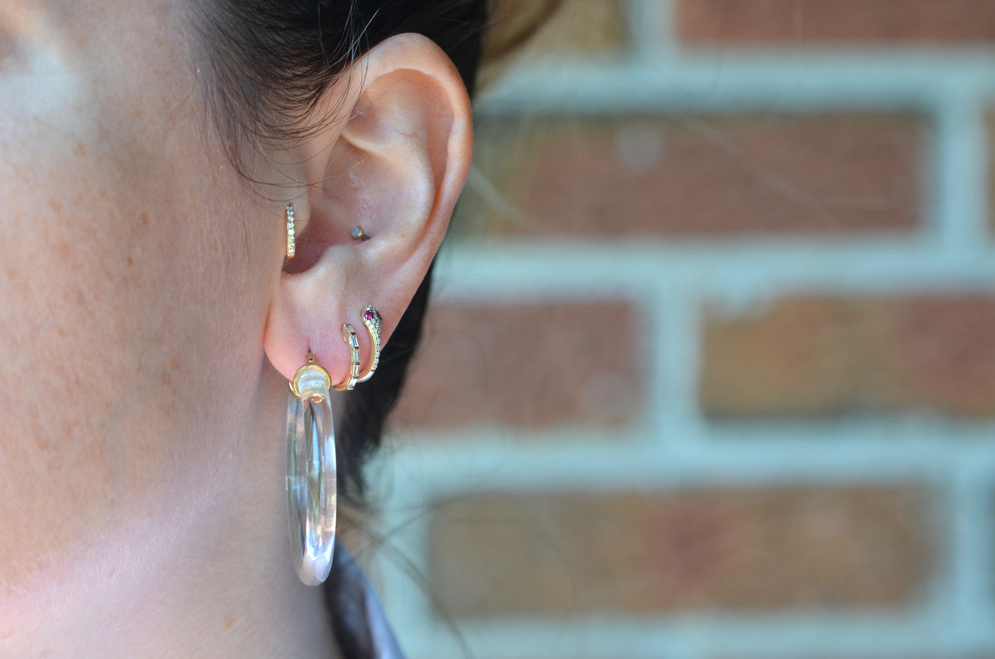Playful Estate Lucite Hoops