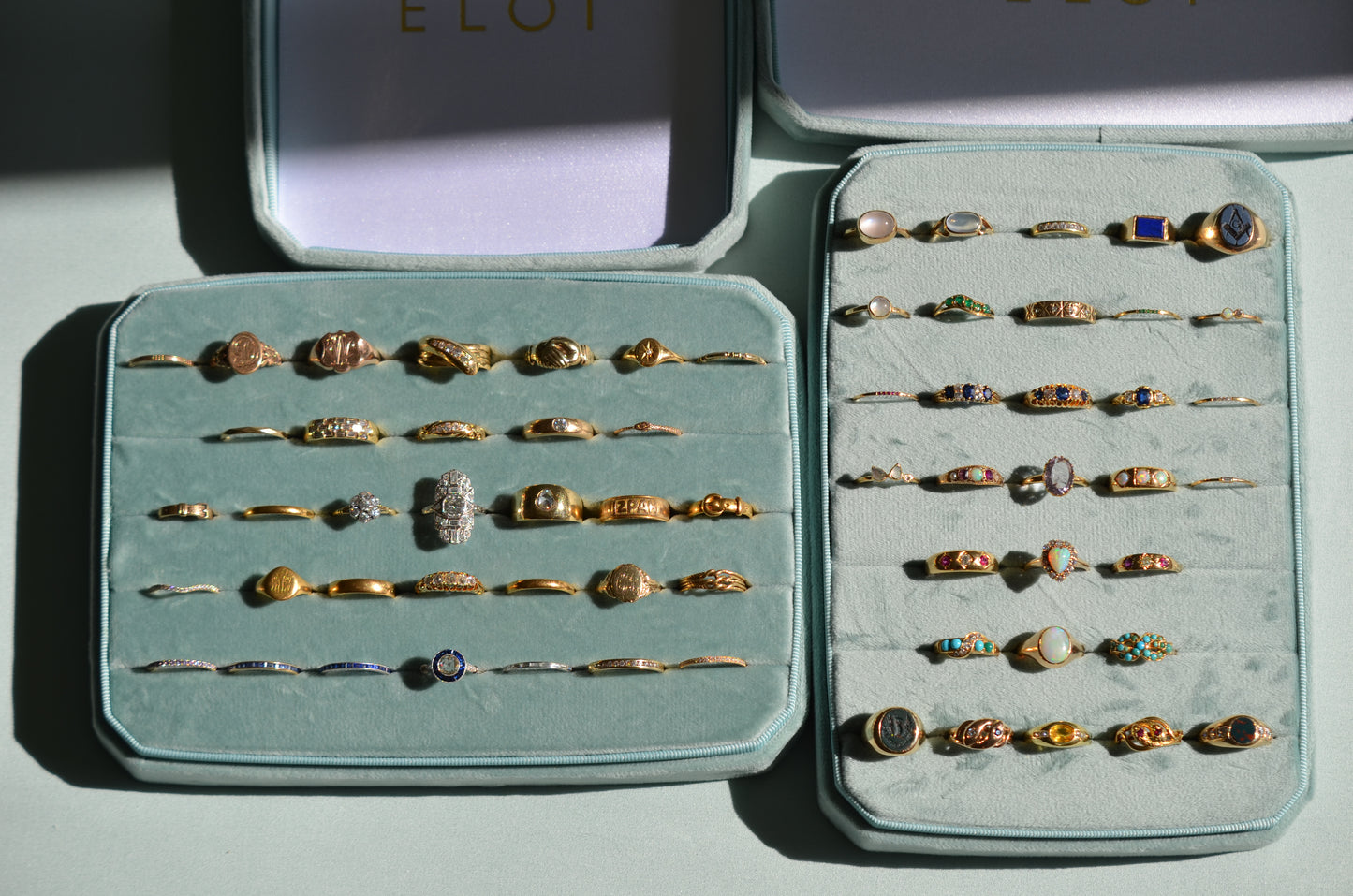 St. Eloi Collection Plush Velvet Ring Tray