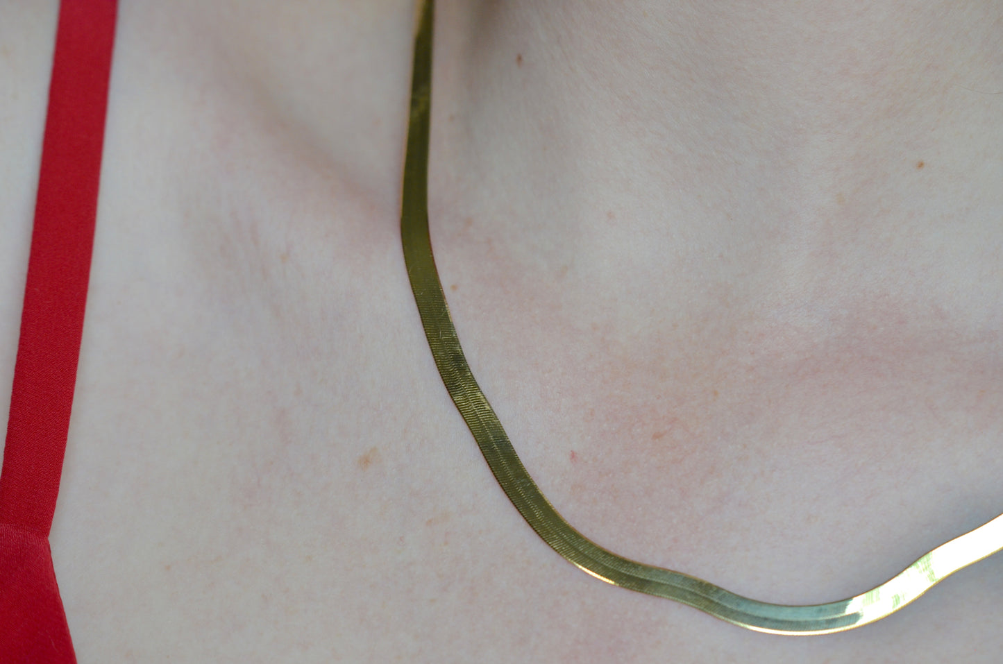 Slithering Vintage Herringbone Necklace