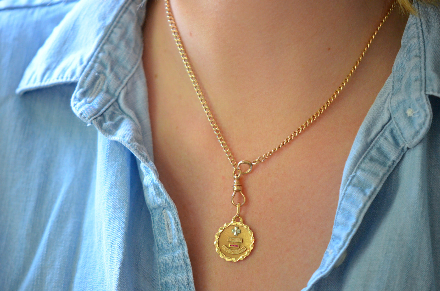 Versatile Antique Gold Watch Chain