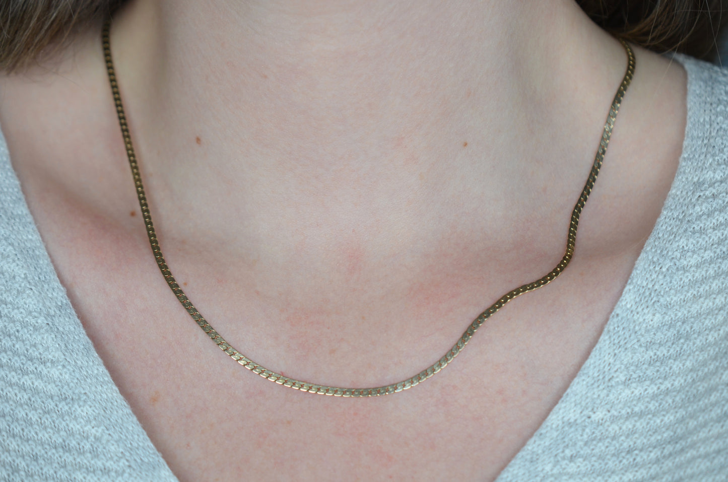 Slinky Flat Link Estate Necklace