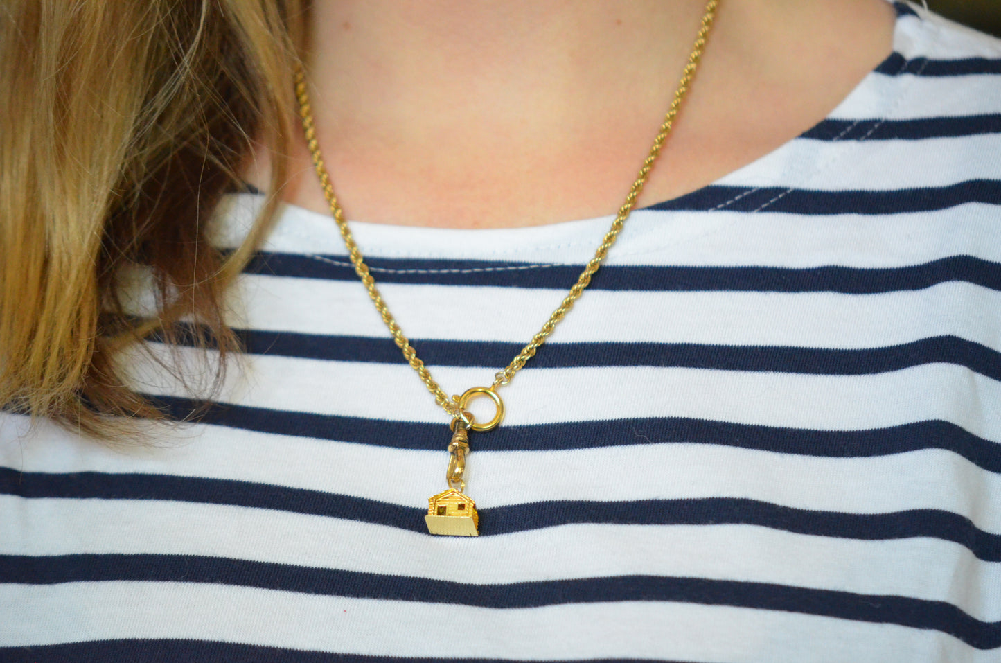 Gorgeous Vintage Gold-Filled Rope Chain with Dog Clip