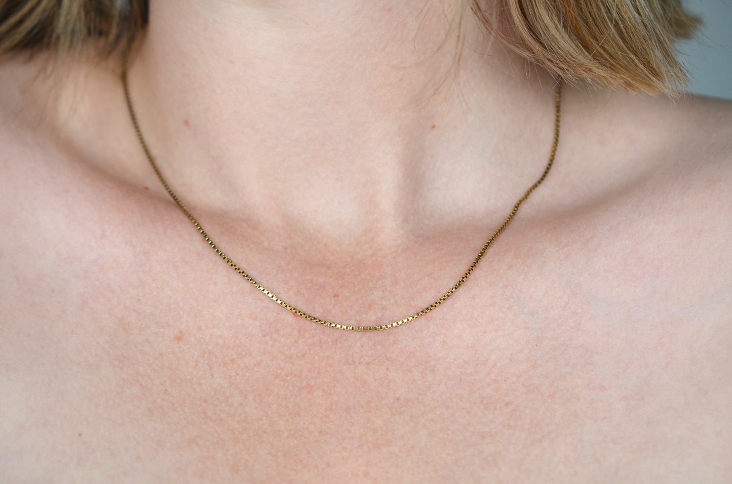 Classic Estate Gold Box Chain