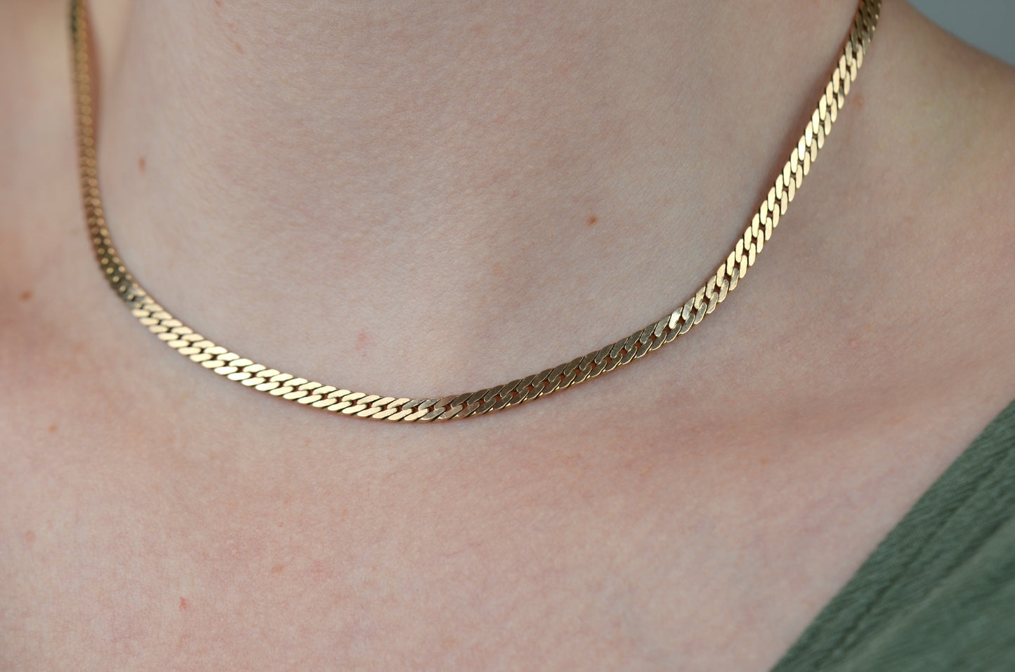 Sexiest Heavy Vintage Herringbone Necklace