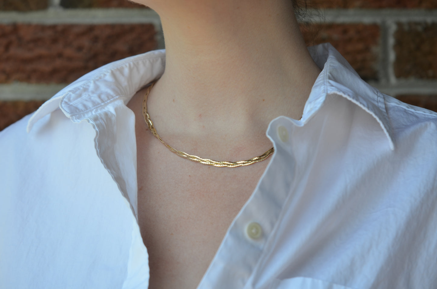 Sinuous Vintage Braided Necklace